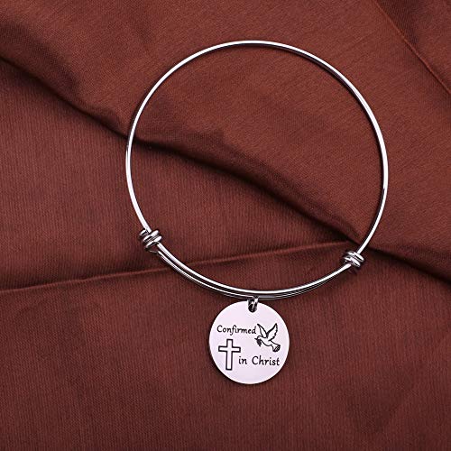 Image of Detailed Confirmed in Christ Dove Charm Bracelet Confirmation Bracelet