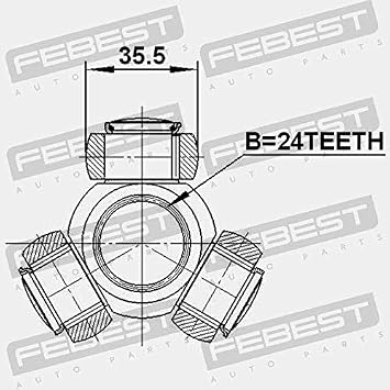 Spider Assembly Slide Joint 24X35.5 Febest 2716-C30 Oem 36000439