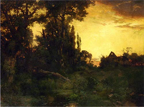 Peinture d'art crépuscule fait main pour vibrer au quotidien