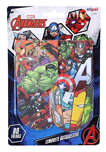 Notas Adesiv 4 Bloco Avengers, Etipel, Notas Adesiv 4 Bloco Avengers Dyp-316, Estampa Avengers, Dyp-