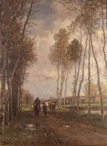 Affiche Artistique Vallée de la Somme de Waterlow pour Décoration Salon Chaleureux