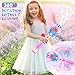 Beria Toys for Girls: Princess Toy Bubble Wand, Birthday Gifts for 3 4 5 6 7 8 Years Old Girl, Bubbles Machine Fairy Wands for Kids Light Up with Bubble Solution, Toddler Girl Toys Age 4-5