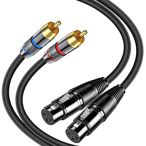 Cable dual XLR a RCA de 5 pies cable de interconexion audio