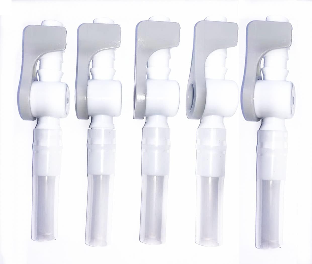 Lifevv Innovative Catheter Valve - Urine Drainage Catheter Valves, Comfortable Easy to Use Lever Tap with Smooth Edges and Tubing (5 Pack)