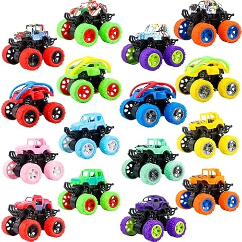 Fahacop 16 Pcs Mini Truck Toys Cover