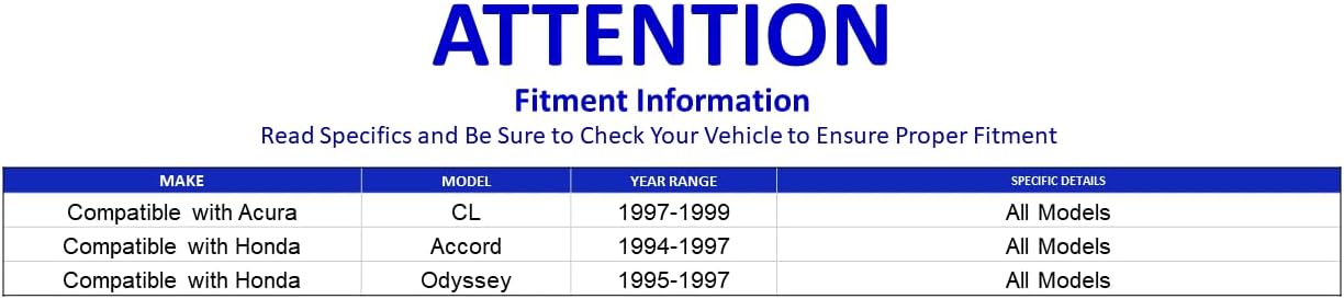 PartsW - 6 Pc Front Steering & Suspension Kit Tie Rod Ends w/Rack & Pinion Bellow Boots Set fits Acura CL 1997-1999 / Honda Accord 1994-1997 / Honda Odyssey 1995-1997 / Isuzu Oasis 1996-1997