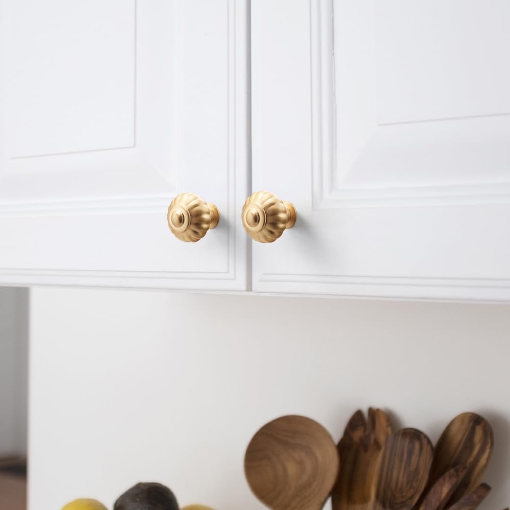 Paquete de 10 manijas de gabinete de 5 pulgadas (128 mm), tiradores de cajón de alambre de cobre dorado cepillado, tiradores de gabinete de cocina, accesorios de gabinete para dormitorio, baño,