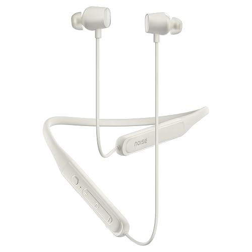 Noise Newly Launched Airwave Crest Bluetooth in Ear Neckband with Metallic Shine on Earbuds,50H of Playtime, EQ Modes, Dual Device Pairing,13mm PEEK+PU Driver, BT v5.4(Velvet Beige)