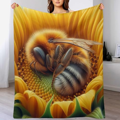 Couverture abeille lavable pour voyager et relaxer sur le canapé - 2