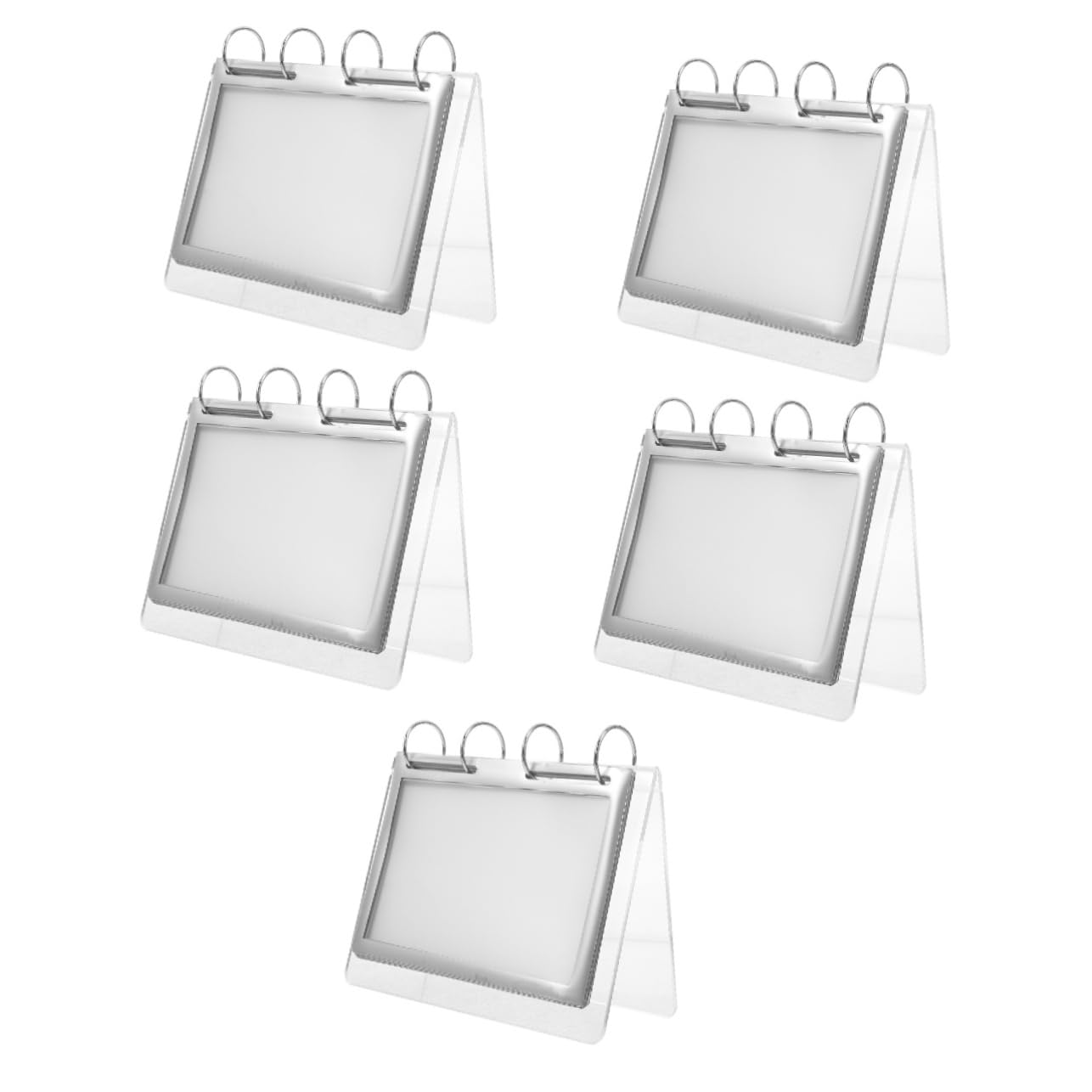 DOITOOL 5 Piezas Soporte de Menú de Transparente Exhibición Porta Carteles Doble Estante de Supermercados y Restaurantes