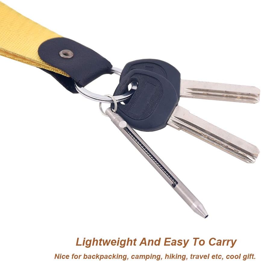 One-Day Sale: Up to 70% Off Titanium Telescopic toothpicks Integrated Design Ultralight Portable Toothpick Keychain Tool for Outdoor Camping Picnic (Gray)