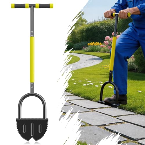 Half Moon Edger Lawn Tool Double V-Shaped Saw-Tooth Blade &