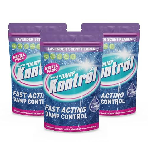 Kontrol Damp Krystals Refill Bag Damp Moisture Trap (Lavender) (Pack of 3)