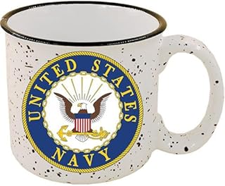Eagle Emblems US Navy Cup Stone-Speckled 14 Oz Coffee Cup