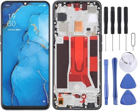 LCD Screen for Oppo Reno3 5G/Reno3 Youth/F15/Find X2 Lite/K7 5G Digitizer Full Assembly with Frame