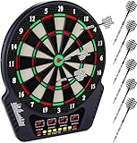 dart spielregeln 301 【Wandschutz:Auf jeder Seite befinden sich sechs Stecklöcher zur einfachen Aufbewahrung von Pfeilen.Das Gitter schützt den Außenring, Der extra breite Fangring sorgt für eine größere Fläche und schützt Ihre Wand vor abprallenden Pfeilen,verlängert die Lebensdauer des Pfeils und schützt die Wand.