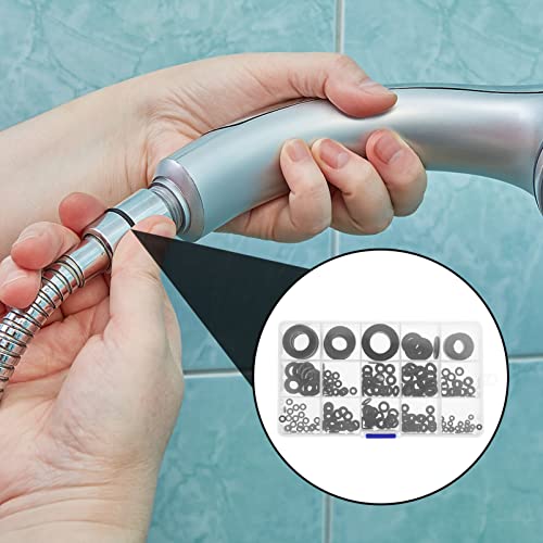 Veemoon 215Pcs Arruelas De Torneira De Borracha Arruelas De Manutenção De Eletrodomésticos Arruelas