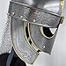 AnNafi® Handcrafted Viking Wolf Armor Helmet Silver Gold | Medieval Metal Knight Helmets | with Brass Accents & Chainmail | Wearable for Adult | Medieval Costumes