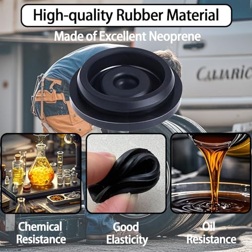 Image of 8 Pcs Trailer Hub Cap Plugs, Grease Rubber Plugs for 1.98 inch 2.44 inch 2.72 inch Trailer Axle Cap, Trailer Dust Bearing Cap Cup for Most 2000 to 3500 Pound Trailer RV Camper Wheel Cover Axle
