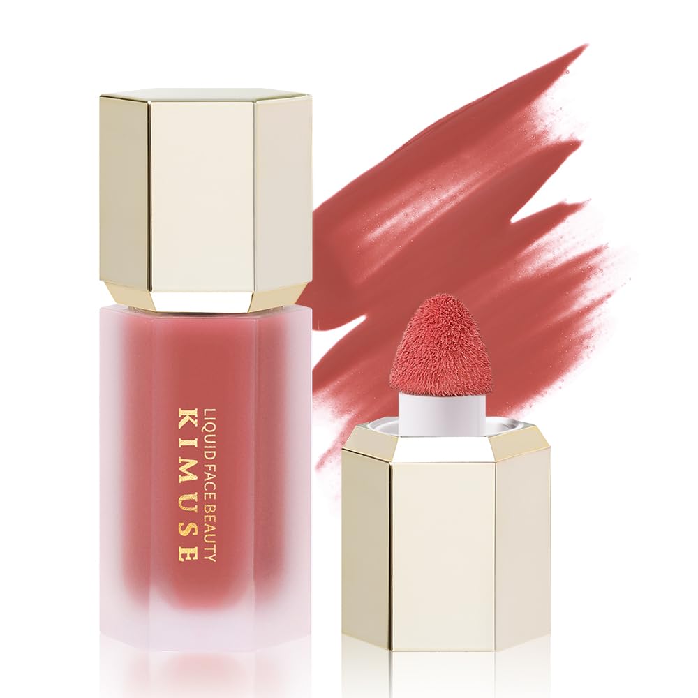 KIMUSE Colorete Líquido Duradero, Rubor Súper Sedoso Natural, en Crema para Rostro y Cuerpo, Fácil de Difuminar (Beilive-Nude Sheer)