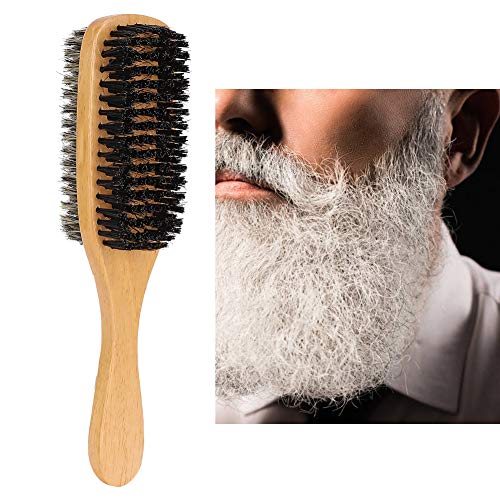 Escova multifuncional para aparar o cabelo, cabo de madeira, escova de barba, escova de barbear, esc