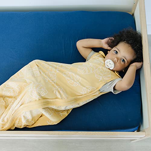 Ecolino Adjustable Organic Cotton Baby Sleeping Bag, Wearable Blanket By Woolino. Universal Size Sleep Bag Sack For Infant To Toddler, Fits 2 Months - 2 Years, Tog 1, Monstera Leaf #TOP4