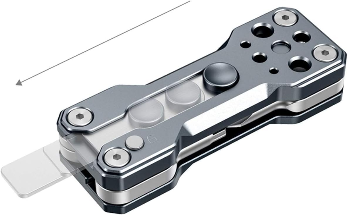ZUMAHA Llave Universal, Juego de Llaves Portátiles Ligeras, 4 Llaves Allen 2.5, 3, 4, 3/16, 1 Destornillador Plano, Kit de Destornillador Plegable