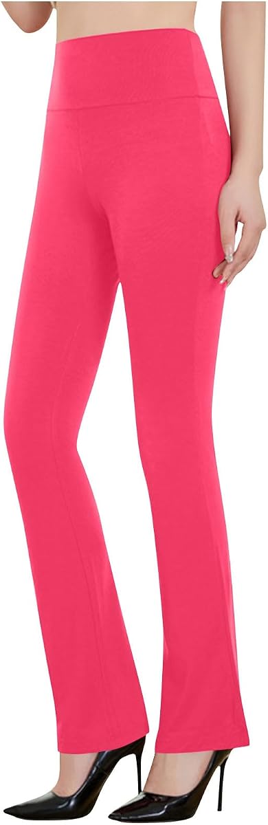 Pantalones de vestir para mujer con corte de bota, pantalones de trabajo casuales de negocios, pantalones elásticos de cintura alta, pantalones suaves y cómodos para oficina