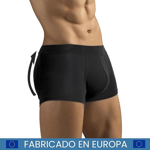 Slip Hombre Pack Slips Con Relleno ARIUS Negro Y Gris Push Up