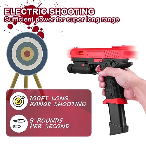 Gel Blaster JM-X5,Upgrade Version for X2,Gel Toys with Goggles and Drum, Christmas Easter Outdoor Games and Backyard Fun for Ages 14 years old and up and Adults,Red - Image 3