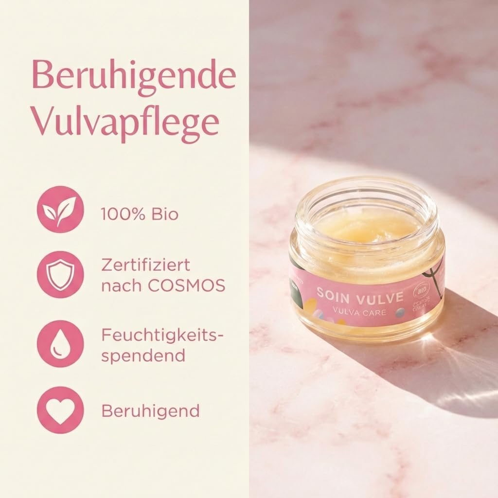 GOLIATE Bio Vulva Pflege Balsam, Beruhigende Intimcreme für Frauen mit Calendula & Arnika – Bestes BIO-Produkt 2026, COSMOS ORGANIC Ecocert Zertifiziert, Hergestellt in Frankreich