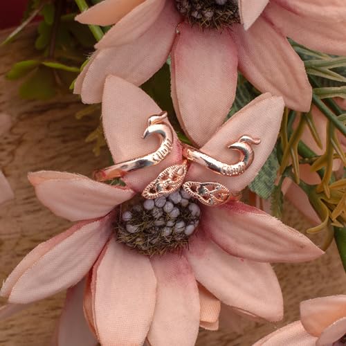 Image of 925 Sterling Silver Peacock Design Toe Ring for Women and Girls | Polish Adjustable Toe Bichiya | Adjustable