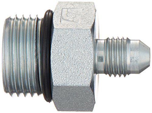 Image of Brennan Industries 6400-04-10-O Steel Straight Tube Fitting, 7 /16 inch-20 SAE x 7 /8 inch-14 SAE ORB Thread, 1 /4 inch Male JIC x 1 /4 inch Male O-Ring Boss
