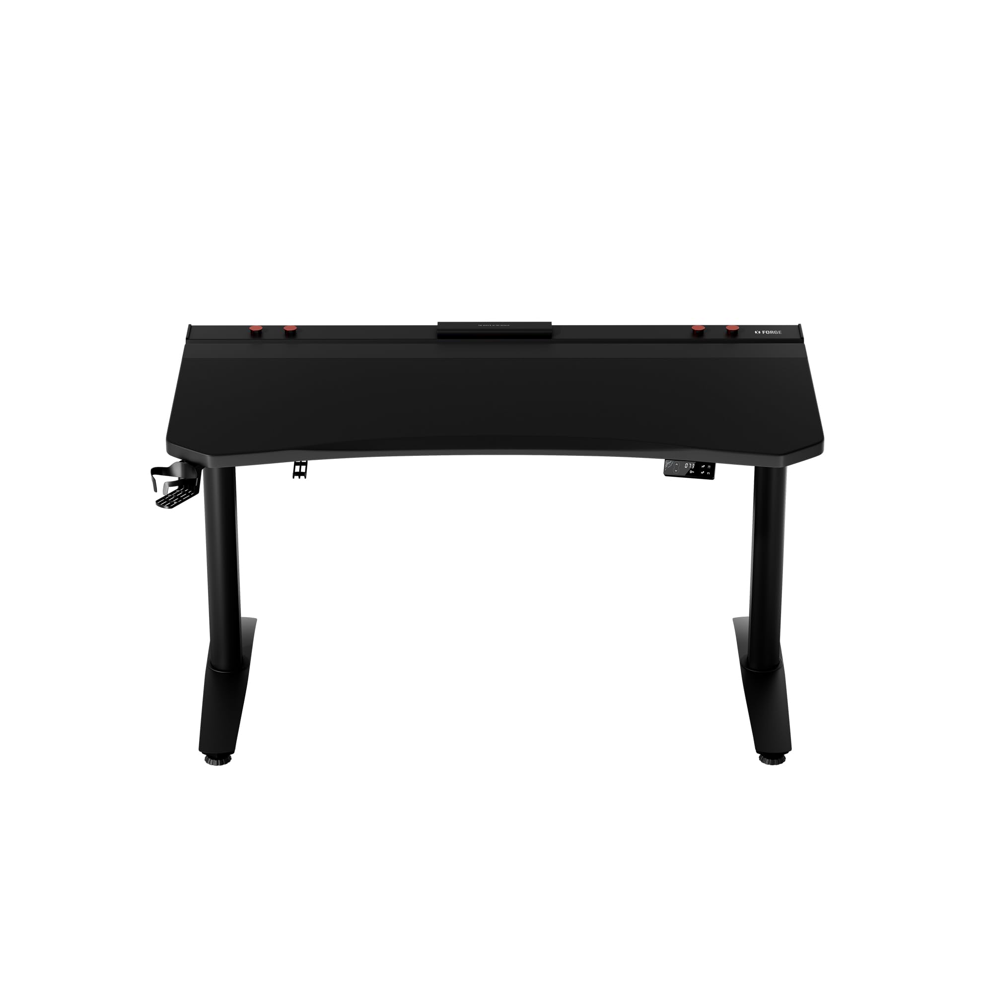 Diablo Gaming Schreibtisch höhenverstellbar Gaming Tisch RGB LED, 140x70 cm | Computertisch, PC Tisch elektrisch höhenverstellbar, Kabelmanagement, Headsethalter, Getränkehalter, ergonomische Tischplatte