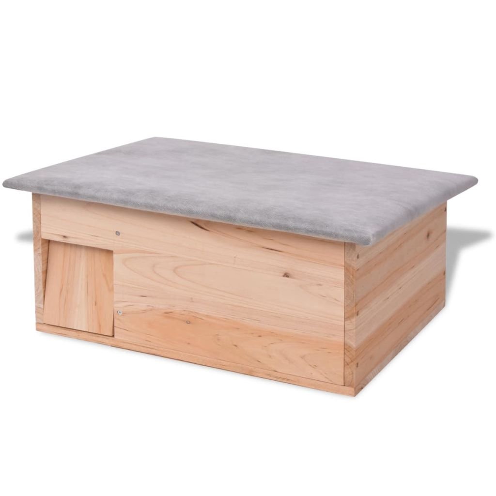 Festnight Holz Igelhaus Igelhotel mit Labyrinth-Eingang 45 x 33 x 22 cm für Igel und andere kleine Tiere