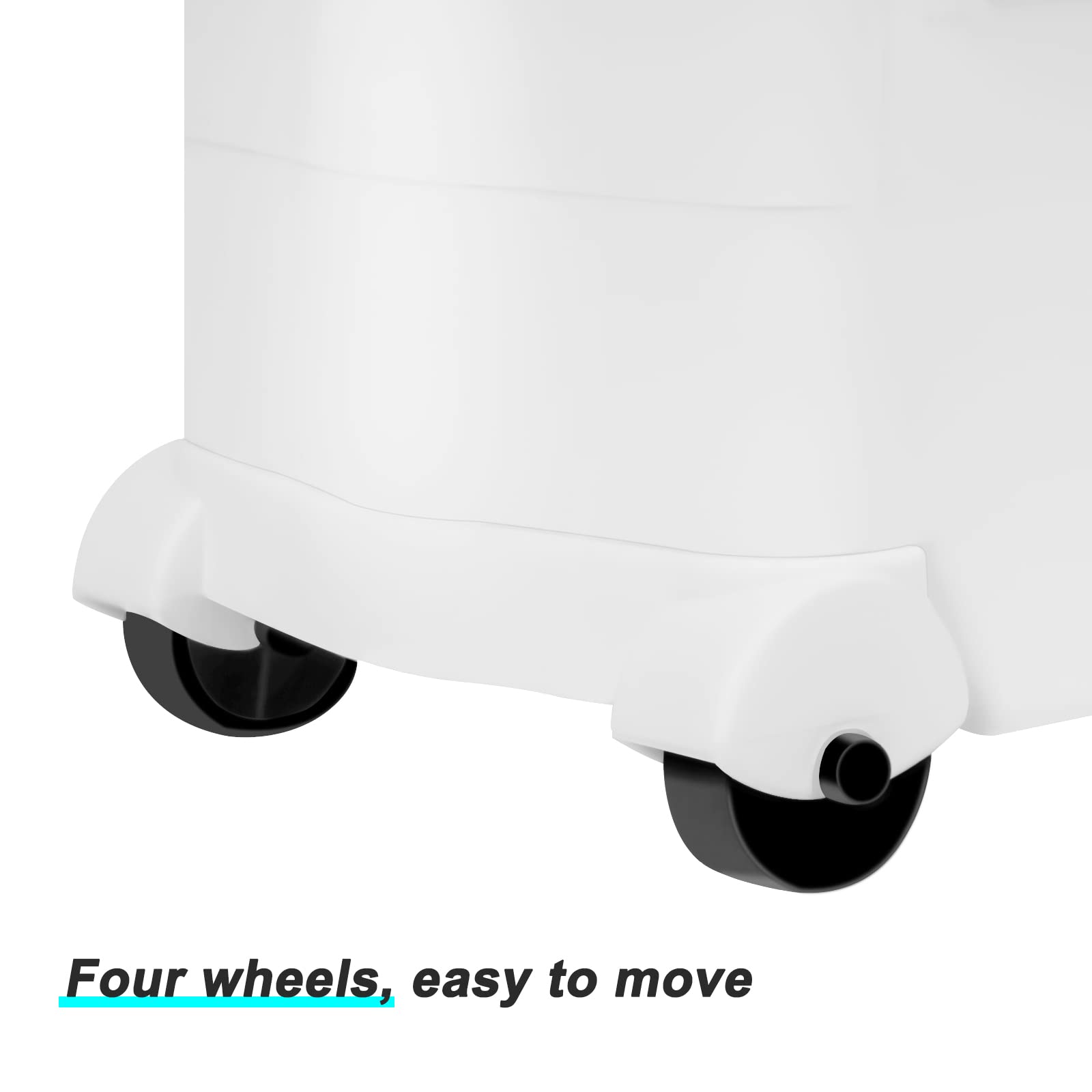 WOLTU Carrello da Cucina con Ruote, Carrellino da Cucina Salvaspazio a 4 Livelli, Scaffale Stretto Portaoggetti per Bagno, Ufficio, in PP, Bianco, 54x13x102cm, RGB36ws