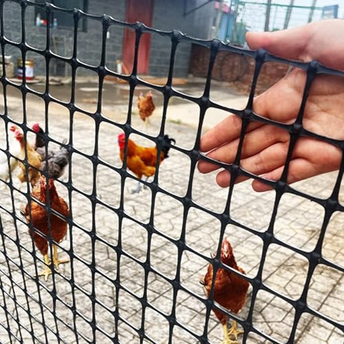 Filet pour volaille noir en plastique rouleau de clôture de jardin léger réutilisable