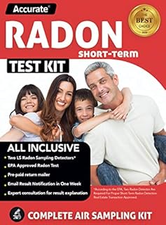 Accurate Radon Test Kit for Home - 2 Short Term Radon Gas Detectors Including Lab Analysis, Return Shipping, and an Expert Radon Consultation - Emailed Radon Results in 1 Week