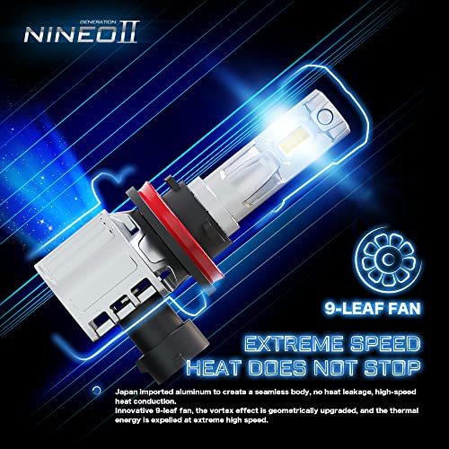 Nineo H11 Led Bulbs, 22000Lm H8 H9 Lights 600% Super Bright 6500K Cool White Plug & Play For Car Light H8 H9 H11 Halogen Replacment With Cooling Fans, Pack Of 2 #TOP4