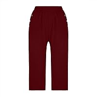 Vista 214 de Pantalones capri para mujer, estilo casual, de verano, elásticos, de cintura alta, pantalones de yoga, ajuste atlético, pantalones deportivos