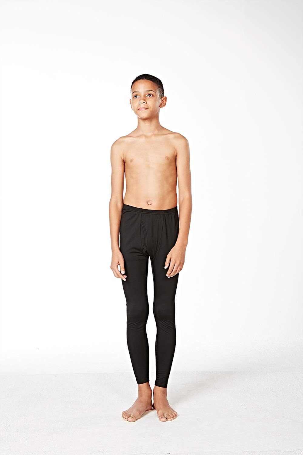 DEVOPS 2 Pack Youth & Boys Thermal Compression Baselayer Sport Tights Fleece Lined Pants & Long Sleeve Top