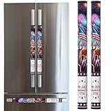 LORTURE 4th of July Decorations Refrigerator Handle Covers, Independence Day Fridge Handle Covers Set of 2, Fourth of July Patriotic Refrigerator Door Handle Covers for Kitchen Decor