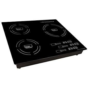 TI-3B 24 inch Built-In 3 Burner Induction Glass-Ceramic Cooktop, 3300W, UL858 Certified