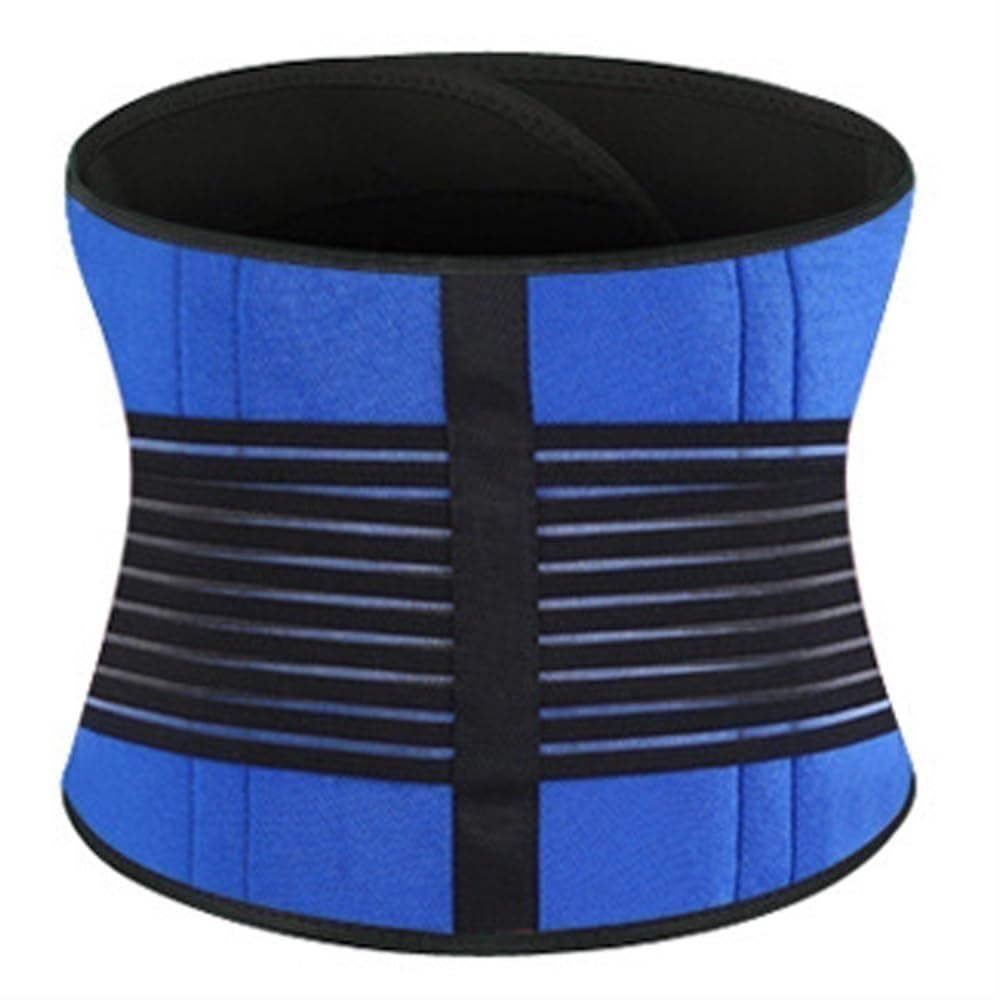 S-6Xl Plus Size Dolny Pas Lędźwiowy Pas Stabilizujący Plecy Dla Mężczyzn I Kobiet Pas Lędźwiowy Pas Wyszczuplający Regulowany Korektor Plastyka Brzucha Sport Fitness Trener Ta-Blue-3X