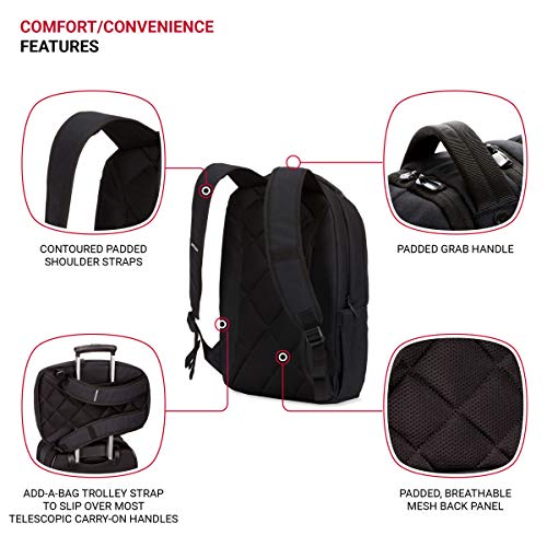 Swissgear 3573 Compact Laptop Backpack, Black, 17-Inch #TOP1