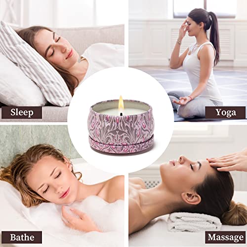 Agol Classic Scented Candles 2 Pack 2.5 Oz Aromatherapy Jasmine And Vanilla Candles Set, Stress Relief Candles Gifts For Women, 12 Hour Burn Time, Portable Home Tin Jar Candles For Travel, Spa, Bath #TOP5
