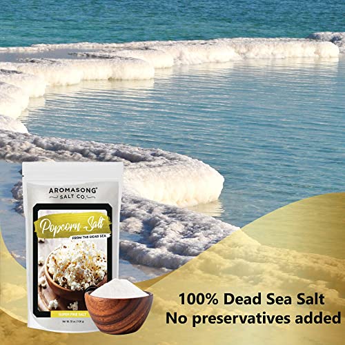 Aromasong Popcorn Salt 2 Lb - 100% Natrual Extra Fine Sea Salt - Great For Popcorn, Nuts, French Fries, Cheese & Butter. #TOP2
