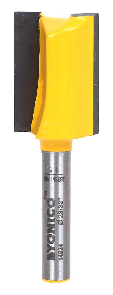 YONICO Router Bits Dado Straight Bit Undersize Plywood 23/32-Inch 1/4-Inch Shank 14924q