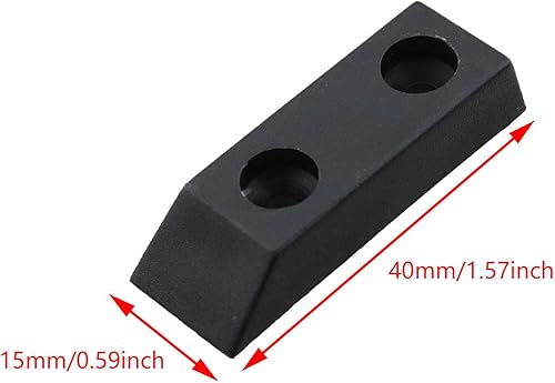 Miniatura 6 de 20 piezas rectangulares de goma pies parachoques 1.575x0.591x0.276 in para muebles mesa silla pies