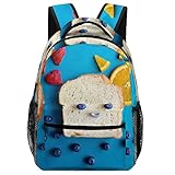 Personalisierte Rucksack Damen Lässiger Tagesrucksack Reiserucksack Teenager Süße Schulrucksack Mädchen Schöner Toast